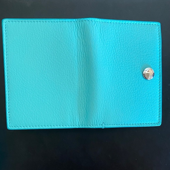 Tiffany & Co. Aqua Leather Card Holder - Picture 3 of 7